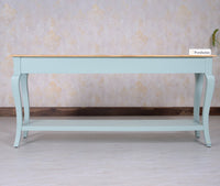 Alexandria Wooden Console Table Three Drawer - Console Table - Furniselan Silt-Green