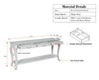 Alexandria Wooden Console Table Three Drawer