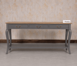 Alexandria Wooden Console Table Three Drawer - Console Table - Furniselan Slate-Grey