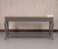Alexandria Wooden Console Table Three Drawer - Console Table - Furniselan Slate-Grey