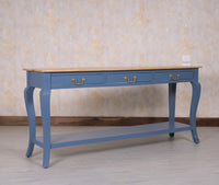 Alexandria Wooden Console Table Three Drawer - Console Table - Furniselan China-Blue