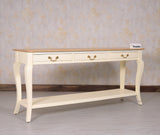 Alexandria Wooden Console Table Three Drawer - Console Table - Furniselan - Frosty White