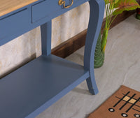 Alexandria Wooden Console Table Three Drawer - Console Table - Furniselan China-Blue