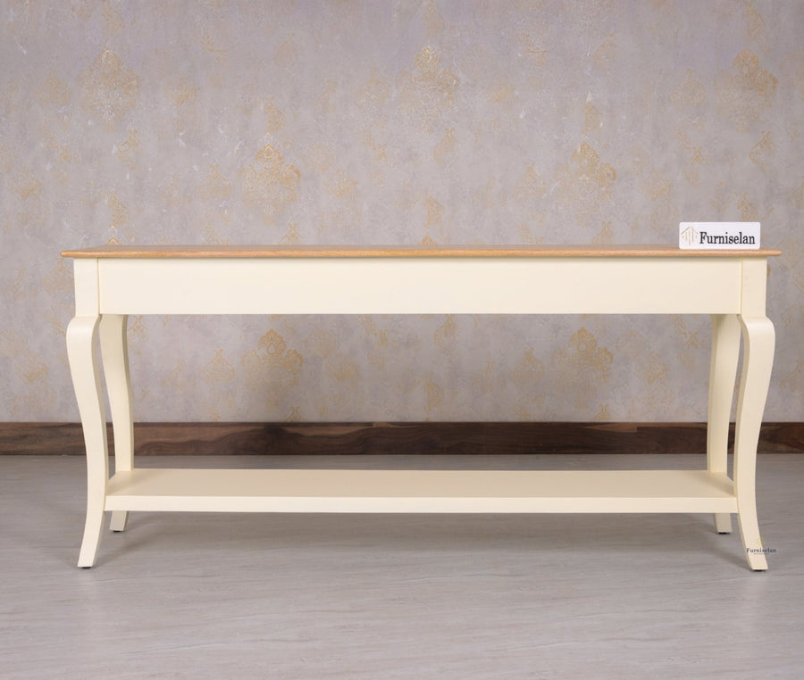 Alexandria Wooden Console Table Three Drawer - Console Table - Furniselan - Frosty White