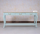 Alexandria Wooden Console Table Three Drawer - Console Table - Furniselan Silt-Green