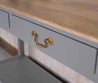 Alexandria Wooden Console Table Three Drawer - Console Table - Furniselan Cool-Grey