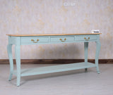 Alexandria Wooden Console Table Three Drawer - Console Table - Furniselan Silt-Green