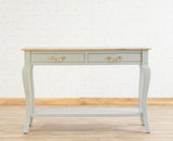 Alexandria Wooden Console Table Two Drawer Furniselan Cool-Grey