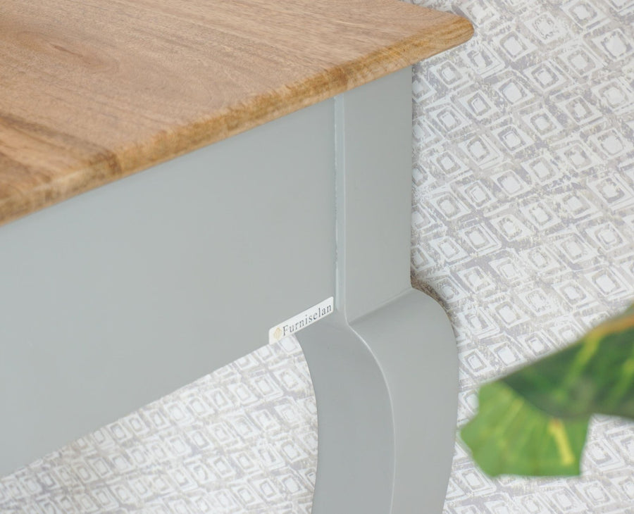 Alexandria Wooden Console Table Two Drawer Furniselan Cool-Grey