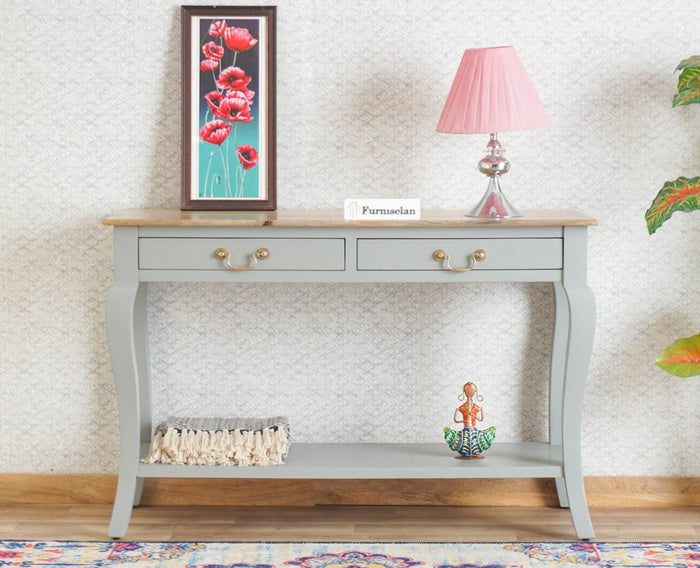 Alexandria Wooden Console Table Two Drawer - Console Table - Furniselan