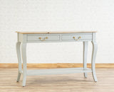 Alexandria Wooden Console Table Two Drawer Furniselan Cool-Grey