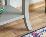 Alexandria Wooden Console Table Two Drawer Furniselan Cool-Grey