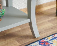 Alexandria Wooden Console Table Two Drawer Furniselan Cool-Grey