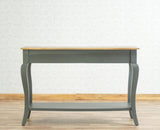 Alexandria Wooden Console Table Two Drawer Furniselan Slate-Grey