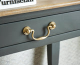Alexandria Wooden Console Table Two Drawer Furniselan Slate-Grey