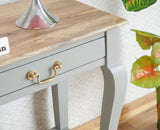 Alexandria Wooden Console Table Two Drawer Furniselan Cool-Grey