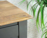Alexandria Wooden Console Table Two Drawer Furniselan Slate-Grey