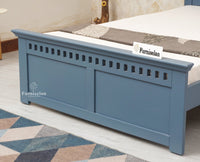 Alexandria Wooden Single Size Bed Kids Bed, Hostel Bed, Guest Bed for Home, PG & Small Rooms Furniselan China Blue