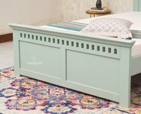 Alexandria Wooden Single Size Bed Kids Bed, Hostel Bed, Guest Bed for Home, PG & Small Rooms Furniselan Silt Green