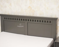 Alexandria Wooden Single Size Bed Kids Bed, Hostel Bed, Guest Bed for Home, PG & Small Rooms Furniselan Slate Grey