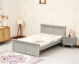 Alexandria Wooden Single Size Bed Kids Bed, Hostel Bed, Guest Bed for Home, PG & Small Rooms Furniselan Cool Grey