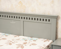 Alexandria Wooden Single Size Bed Kids Bed, Hostel Bed, Guest Bed for Home, PG & Small Rooms Furniselan Cool Grey