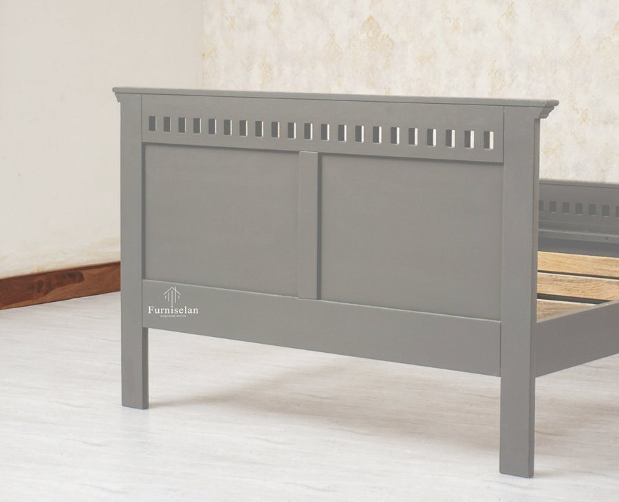 Alexandria Wooden Single Size Bed Kids Bed, Hostel Bed, Guest Bed for Home, PG & Small Rooms Furniselan Cool Grey
