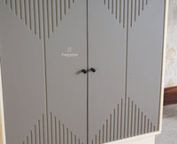 Altamount Two Door Multipurpose Wooden Sideboard Cabinet Furniselan-Cool-Grey