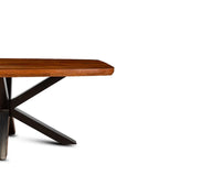Alvero Wooden 6 Seater Dining Table with Iron Brown