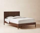 Amsterdam Solid Wood King Size Bed Furniselan- Grey-Finish