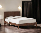 Amsterdam Solid Wood King Size Bed Furniselan- Grey-Finish