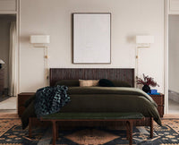 Amsterdam Solid Wood King Size Bed Furniselan- Grey-Finish