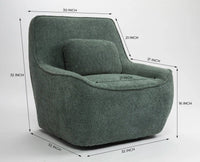Anders Artisanal Chair – Modern Upholstered Dining Chair for Home & Café Dusty Green