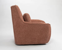 Anders Artisanal Chair – Modern Upholstered Dining Chair for Home & Café Dusty Rose brown