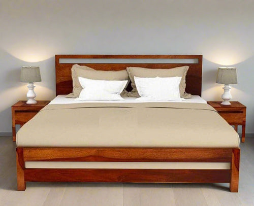 Ansan Sheesham Wood King Size Bed Furniselan