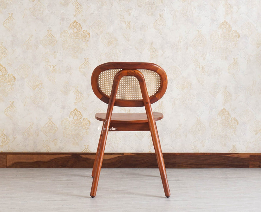 Antilia Solid Wood Dining Chair Set of two - Dining Chair - Furniselan - Maple-Finish