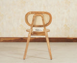 Antilia Solid Wood Dining Chair Set of two - Dining Chair - Furniselan Natural Finish