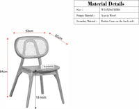 Antilia Solid Wood Dining Chair Set of two - Dining Chair - Furniselan - Maple-Finish