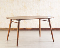 Antilia Solid Wood Four Seater Dining Set with Four Chairs - Dining Set - Furniselan - Teak-Finish