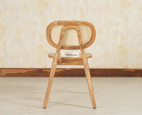 Antilia Solid Wood Four Seater Dining set with Two Chairs and Bench Furniselan Natural Finish