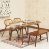 Antilia Solid Wood Four Seater Dining set with Two Chairs and Bench - Dining Set - Furniselan - Teak-Finish