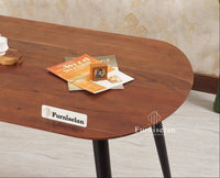Antilia Solid Wood Four Seater Dining set with Two Chairs and Bench Furniselan Black Finish