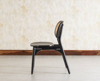 Antilia Solid Wood Four Seater Dining set with Two Chairs and Bench Furniselan Black Finish