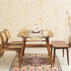 Antilia Solid Wood Four Seater Dining set with Two Chairs and Bench - Dining Set - Furniselan - Teak-Finish
