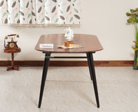 Antilia Solid Wood Four Seater Dining set with Two Chairs and Bench Furniselan Black Finish