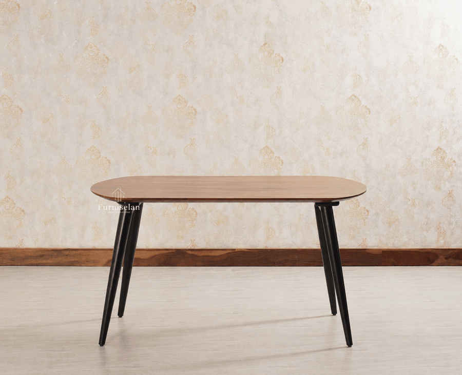 Antilia Solid Wood Four Seater Dining set with Two Chairs and Bench - Dining Set - Furniselan - Black Finish