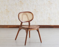 Antilia Solid Wood Four Seater Round Dining Set with Four Chairs - Dining Set - Furniselan