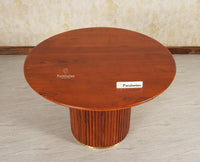 Antilia Solid Wood Four Seater Round Dining Table - Dining Set - Furniselan