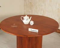 Antilia Solid Wood Four Seater Round Dining Table - Dining Set - Furniselan