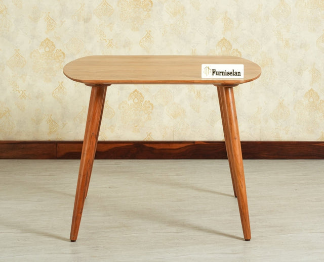 Antilia Solid Wood Four-Two Seater Dining Table Natural Finish